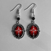 "Vesperine" Vampire Cameo Earrings width=100 