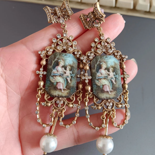 "Iconia" Portrait Stud Earrings