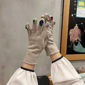 "Glacella" Rhinestone Winter Gloves width=100 