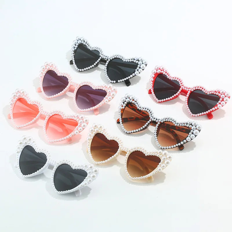 "Lallia" Pearl Heart Sunglasses