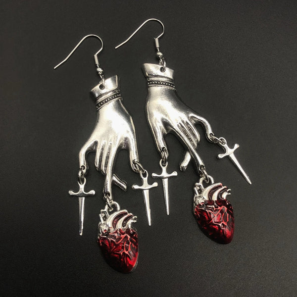 "Bellona" Bloody Dagger Earrings