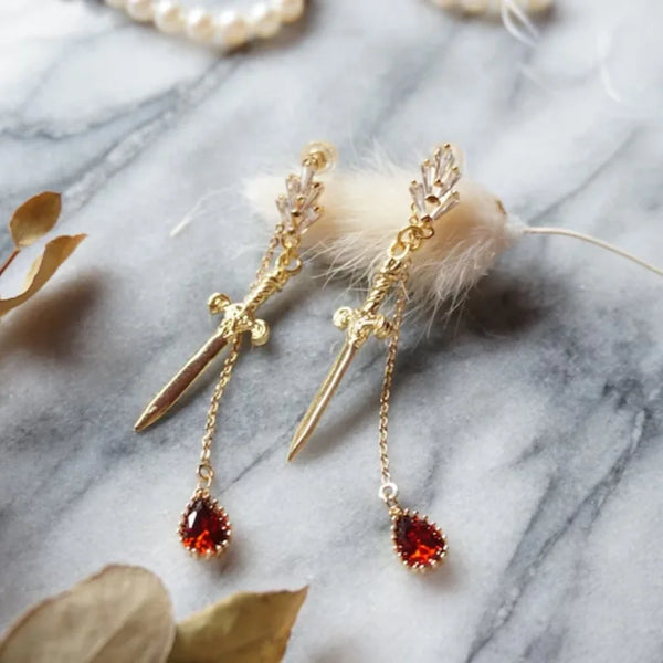 "Gladiara" Dagger Drop Earring
