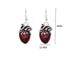 "Haemora" Bloody Heart Earrings