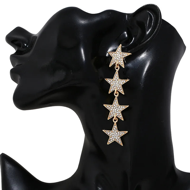 "Pranette" Star Drop Earrings