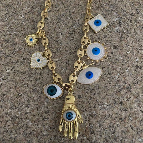 "Thessara" Evil Eye Necklace