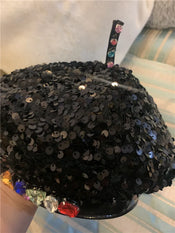 "Sequina" Sequin Party Beret width=100 
