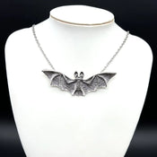 "Umbriel" Beaded Bat Necklace width=100 