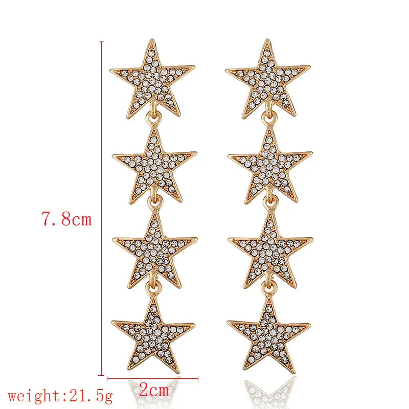 "Pranette" Star Drop Earrings