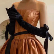 "Hepburn" Long French Gloves width=100 