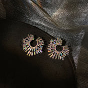 "Mornessa" Rhinestone Stud Earrings width=100 