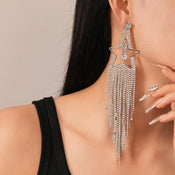 "Glenisse" Star Long Tassel Earrings width=100 