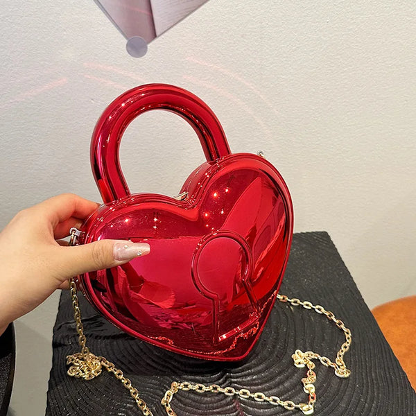 "Drusina" Heart Padlock Handbag
