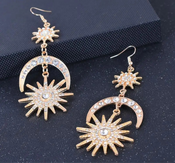 "Saphira" Rhinestone Drop Earrings width=100 