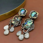 "Maristia" Shell Tassel Earrings width=100 