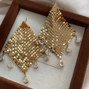 "Vespera" Flash Tassel Earrings width=100 