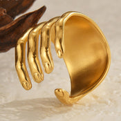 "Selianthra" Adjustable Hand Ring width=100 