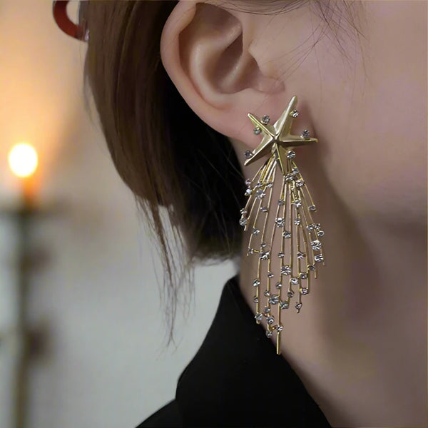 "Ethelind" Stars Drop Earrings