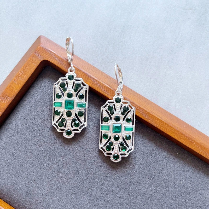 "Novira" Glass Dangle Earrings