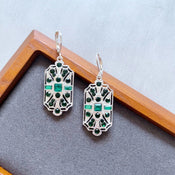 "Novira" Glass Dangle Earrings width=100 
