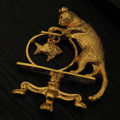 "Norwessae" Cat Fishing Brooch width=100 