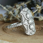 "Dovessa" Art Deco Ring width=100 