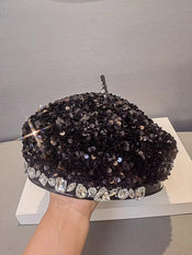 "Sequina" Sequin Party Beret width=100 