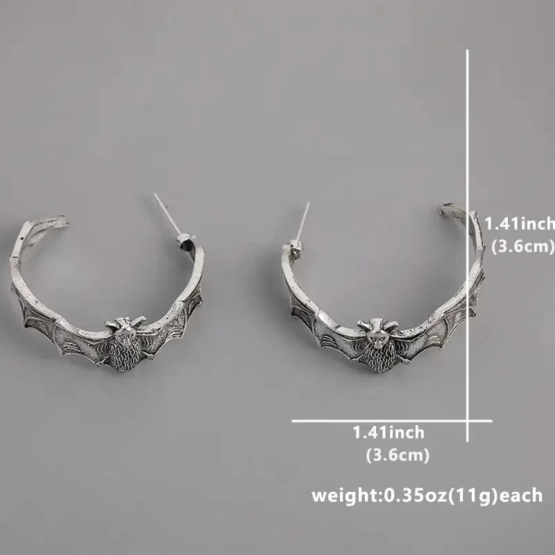"Roslenne" Dazzling Bat Earrings