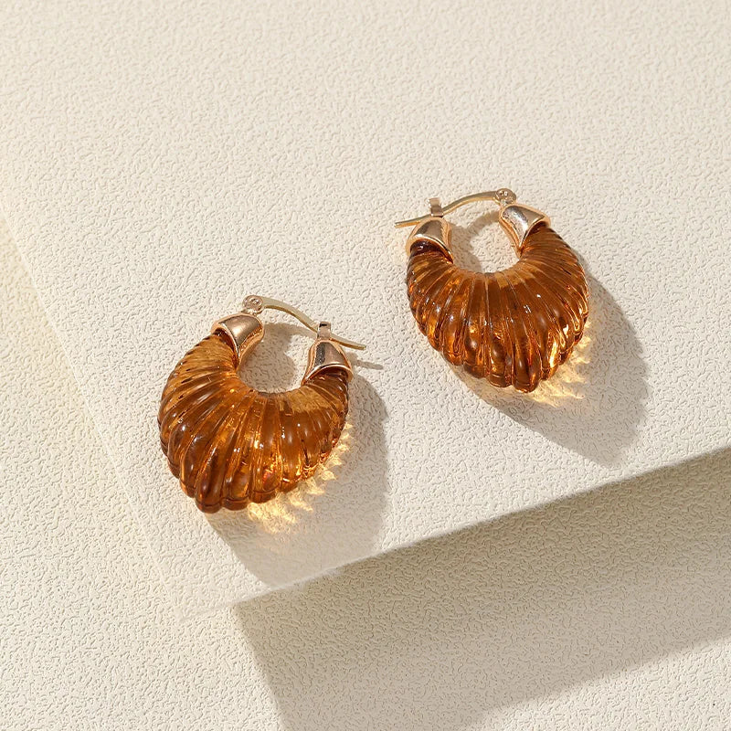 "Astriva" Art Deco Hoop Earrings