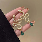 "Florizel" Snake Drop Earrings width=100 