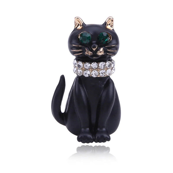 "Felinis" Black Cat Brooch