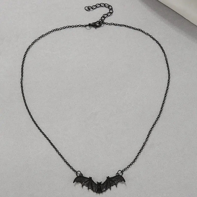 "Cassivine" Bat Pendant Necklace