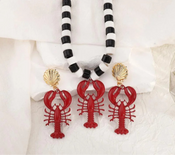 "Eustacia" Lobster Bead Necklace width=100 