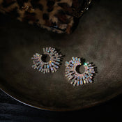 "Mornessa" Rhinestone Stud Earrings width=100 
