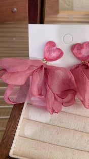 "Roselle" Pink Flower Drops width=100 