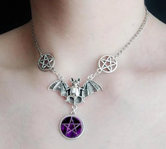 "Hexoria" Cross Bat Choker