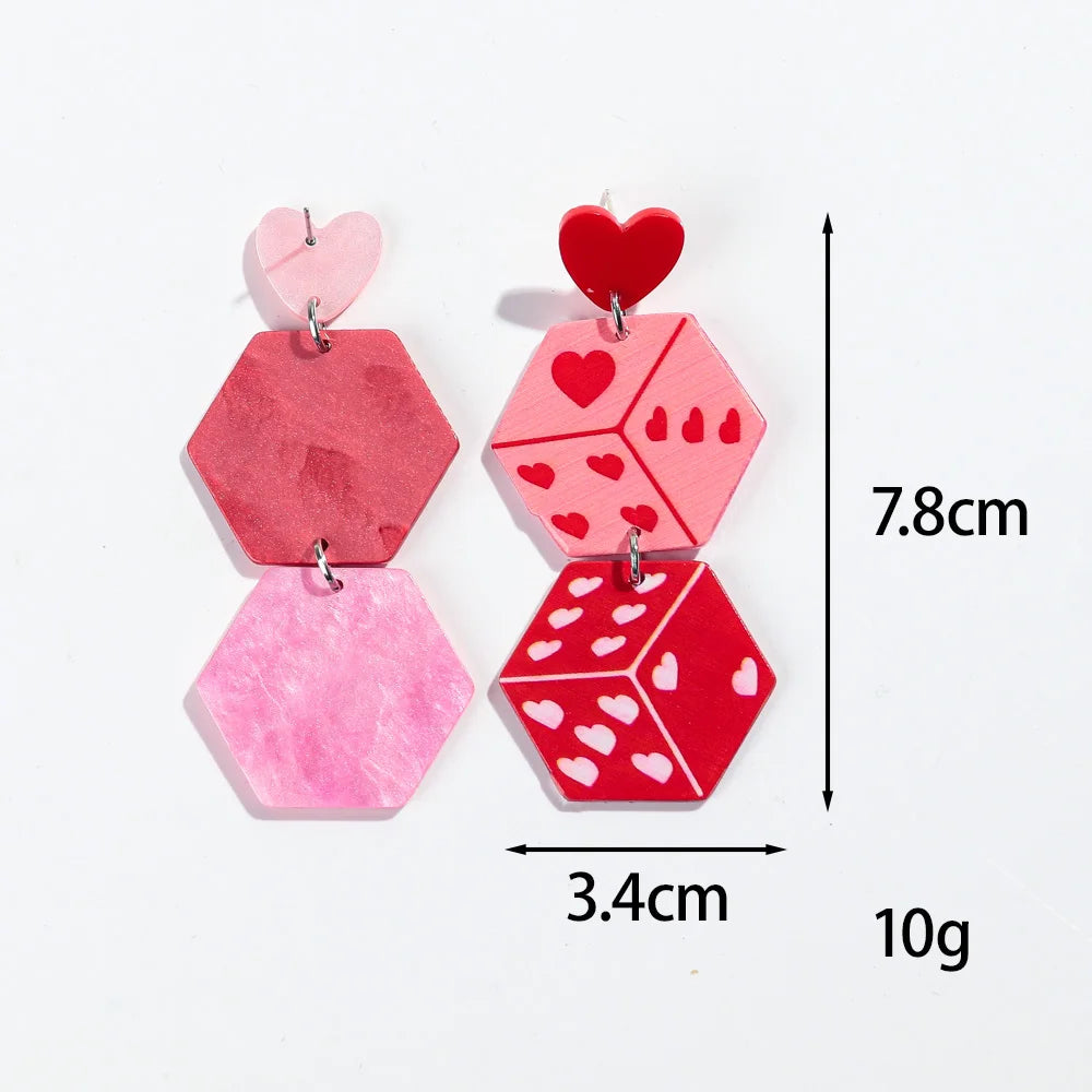 "Tlaloria" Heart Drop Earrings