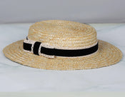 "Buster" Pork Pie Straw Hat width=100 