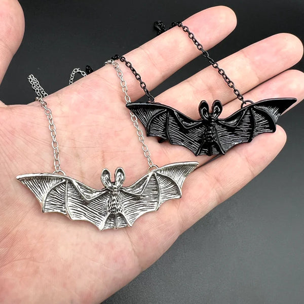 "Umbriel" Beaded Bat Necklace