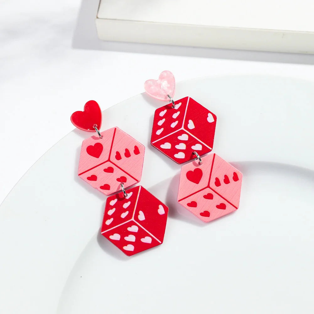 "Tlaloria" Heart Drop Earrings