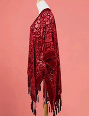 "Cyrene" Boho Wool Shawl width=100 