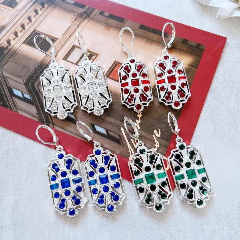 "Novira" Glass Dangle Earrings