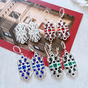 "Novira" Glass Dangle Earrings width=100 