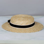"Buster" Pork Pie Straw Hat width=100 