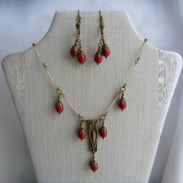 "Meliscia" Floral Necklace Set