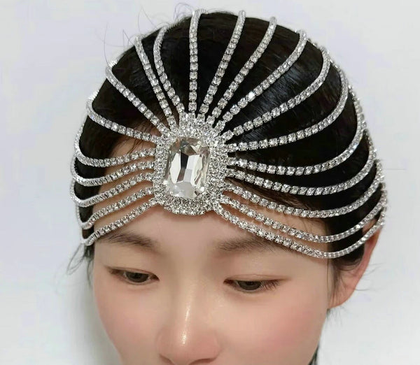 "Pulcheria" Crystal Flapper Headpiece