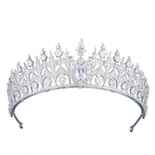 "Sapphira" Sapphire-Tone Bride Crown width=100 