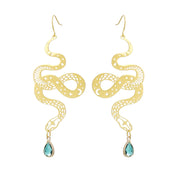 "Fortunata" Snake Drop Earrings width=100 