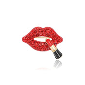 "Aurielle" Lipstick Brooch width=100 