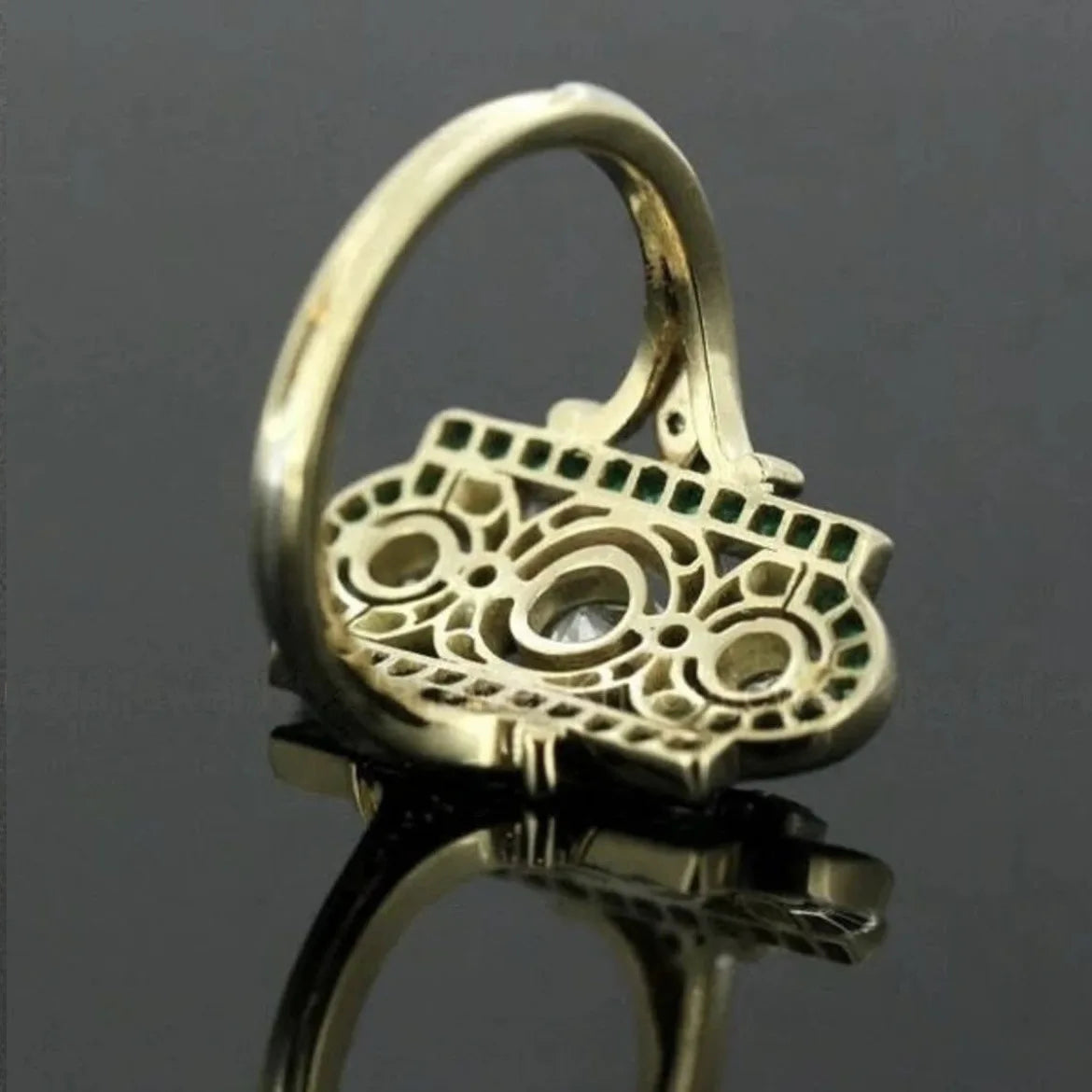 "Elayne" Art Deco Cocktail Ring