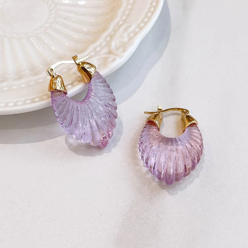 "Astriva" Art Deco Hoop Earrings